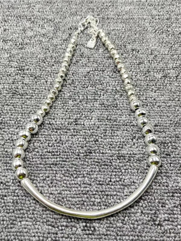UNOde50 Electroplated 925 Silver Beads Necklace