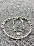 UNOde50 Electroplated 925 Silver Beads Necklace