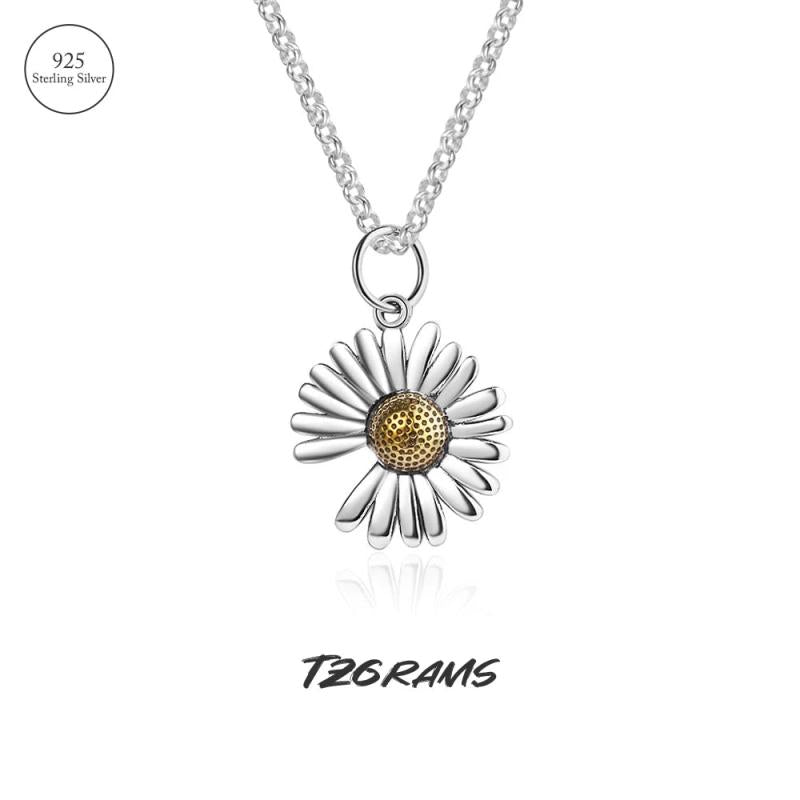 925 Silver Vintage Daisy Necklace for Her