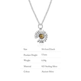 925 Silver Vintage Daisy Necklace for Her