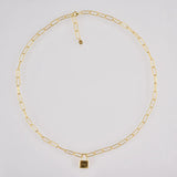 925 Silver Lock Pendant Horoscope Chain Long Chains Fine Jewelry