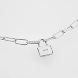 925 Silver Lock Pendant Horoscope Chain Long Chains Fine Jewelry