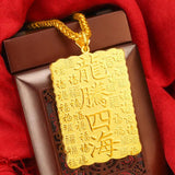 24K Yellow Plated Pendant for Women Men Filled Thick Female Pendant
