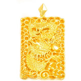 24K Yellow Plated Pendant for Women Men Filled Thick Female Pendant