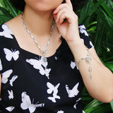 Women's 925 Silver Heart Pendant Necklace Christmas Gift