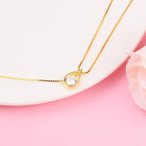925 Silver Double Chain Necklaces DIY Charms Jewelry