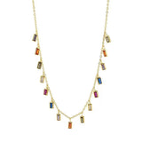 Spanish Colored Gemstone S925 Silver Skirt Necklace for Women