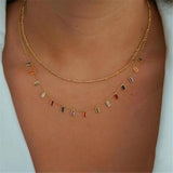 Spanish Colored Gemstone S925 Silver Skirt Necklace for Women