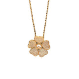 SNPQ Diamond Necklace Red Hot Collarbone Chain Pendant