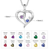 925 Silver Necklace Heart LOVE Pendant for Women