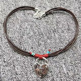 UNOde50 925 Silver Rope Heart Necklace Jewelry
