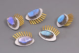 925 Silver Labradorite Big Eye Pendant Necklace Women Jewelry