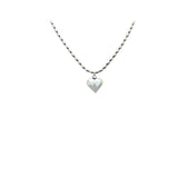 Sterling Silver Love Rice Bead Chain Necklace for Women
