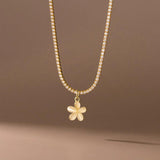 925 Silver Zircon Opal Floral Necklace Wedding Jewelry