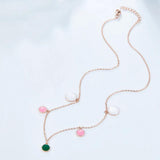 925 Silver LAYA Enamel Wave Point Necklace