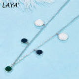 925 Silver LAYA Enamel Wave Point Necklace
