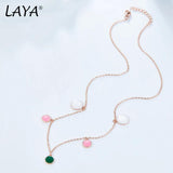 925 Silver LAYA Enamel Wave Point Necklace