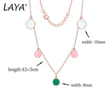 925 Silver LAYA Enamel Wave Point Necklace