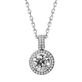 Classic Moissanite Pendant Necklace 925 Silver