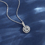 Classic Moissanite Pendant Necklace 925 Silver