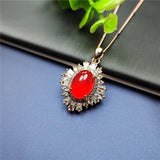 Koraba Chalcedony Pendant Necklace in S925 Silver