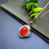 Koraba Chalcedony Pendant Necklace in S925 Silver