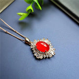 Koraba Chalcedony Pendant Necklace in S925 Silver