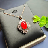 Koraba Chalcedony Pendant Necklace in S925 Silver
