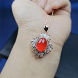 Koraba Chalcedony Pendant Necklace in S925 Silver