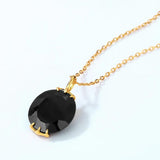 Natural Agate Pendant Necklace 925 Sterling Silver Women's Fine Jewelry