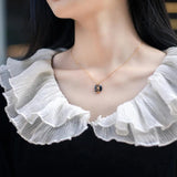 Natural Agate Pendant Necklace 925 Sterling Silver Women's Fine Jewelry