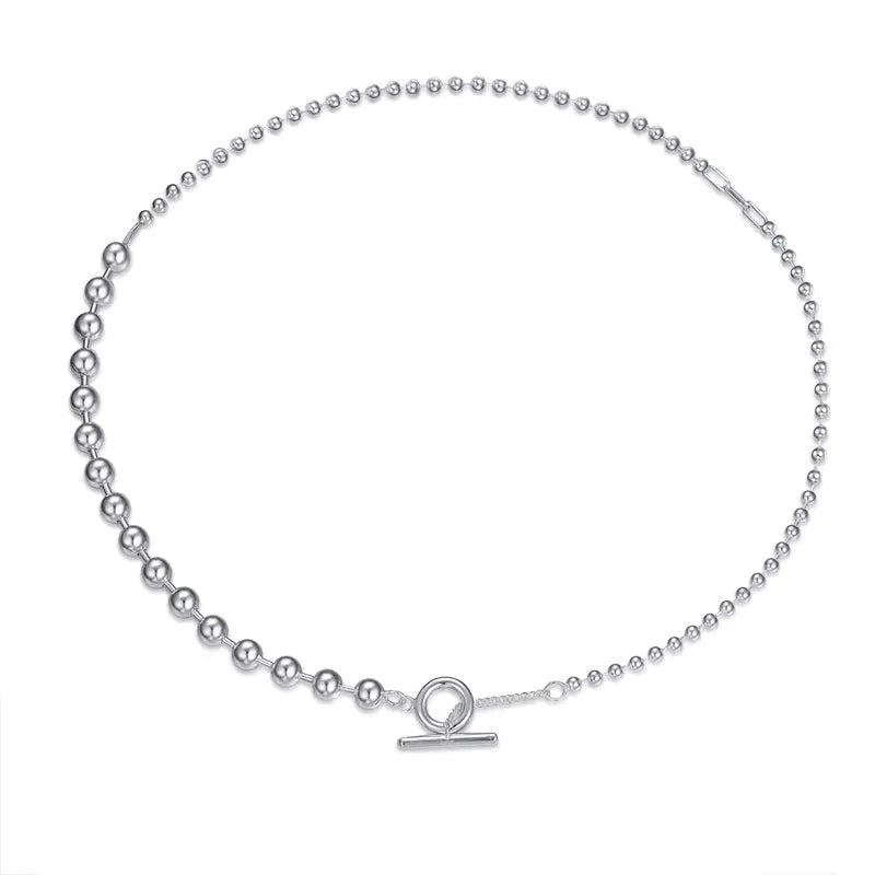 925 Silver Geometric Hook Box Necklace Party Jewelry