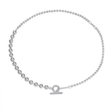 925 Silver Geometric Hook Box Necklace Party Jewelry