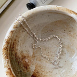 925 Silver Geometric Hook Box Necklace Party Jewelry