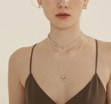 925 Silver Geometric Hook Box Necklace Party Jewelry