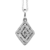Sparking Love Net Pendant & Necklace Sterling Silver Chain