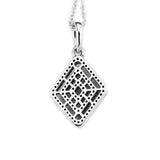 Sparking Love Net Pendant & Necklace Sterling Silver Chain
