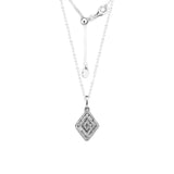 Sparking Love Net Pendant & Necklace Sterling Silver Chain