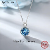 925 Silver Crystal Heart Pendant Necklace for Women