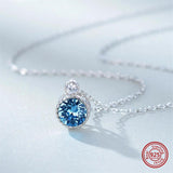 925 Silver Crystal Heart Pendant Necklace for Women