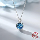 925 Silver Crystal Heart Pendant Necklace for Women