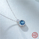 925 Silver Crystal Heart Pendant Necklace for Women
