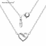Ribbons of Love Clear CZ Necklace 925 Sterling Silver