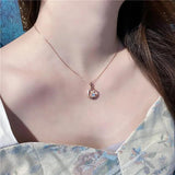 0.5CT Moissanite Rabbit Pendant Necklace D VVS1 925 Sterling Silver