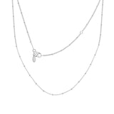 925 Sterling Silver Beaded Necklace for Women