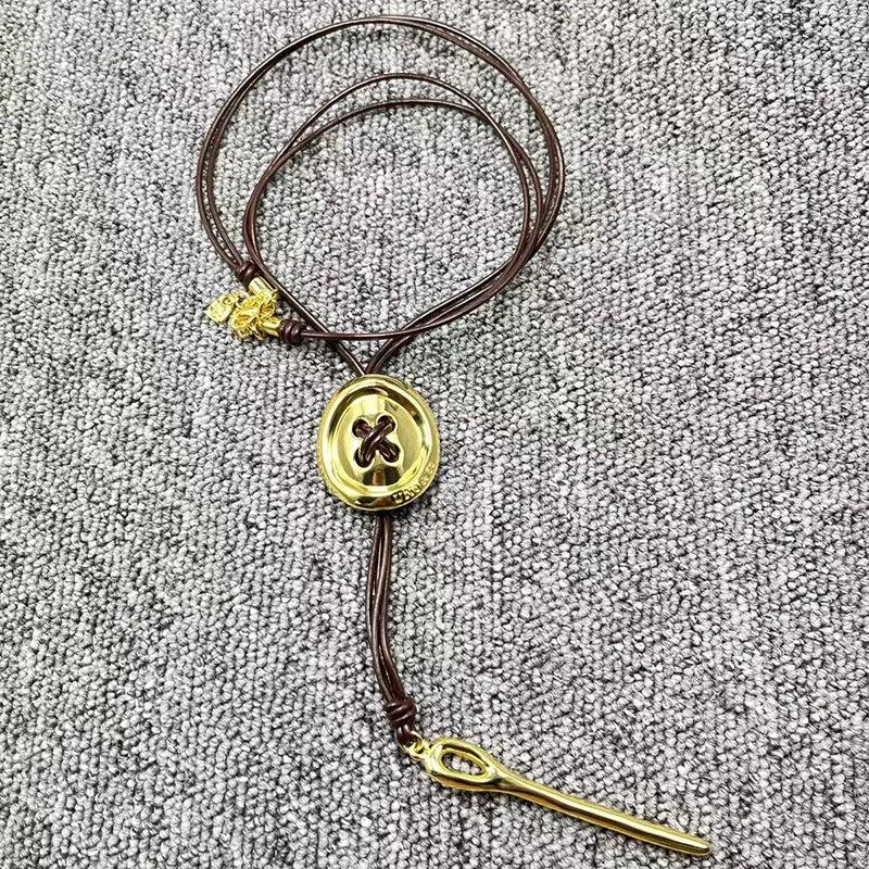 UNOde50 Silver Button Rope Women's Gift