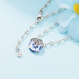 Pansy Flower Pendant Necklace in Sterling Silver