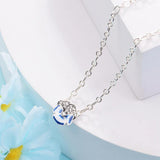 Pansy Flower Pendant Necklace in Sterling Silver