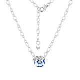 Pansy Flower Pendant Necklace in Sterling Silver