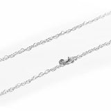 Joined Hearts Necklace 925 Sterling Silver Female Pendant DIY Necklace